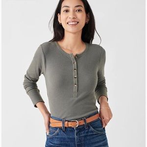 Faherty Legend™ Rib Gila Henley in olive